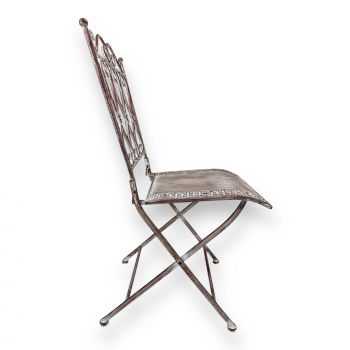 Preview: Gartenstuhl Bilbao klappbar – Landhaus Metallstuhl für Balkon & Garten